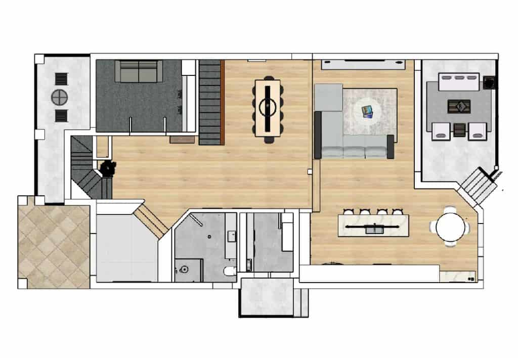 spatial layout bay 2d plan