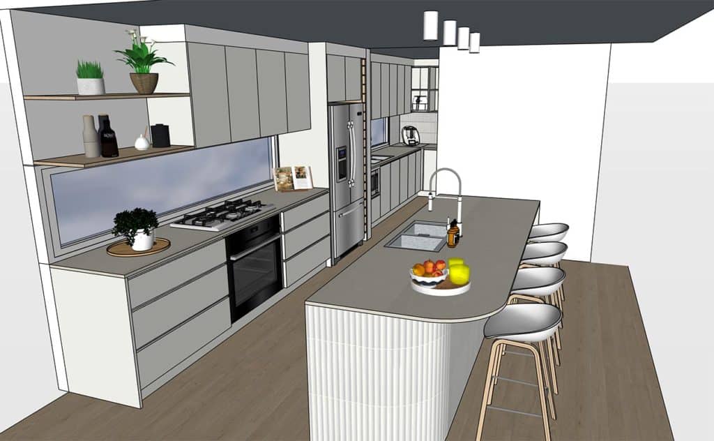 3d render kitchen canberra 2