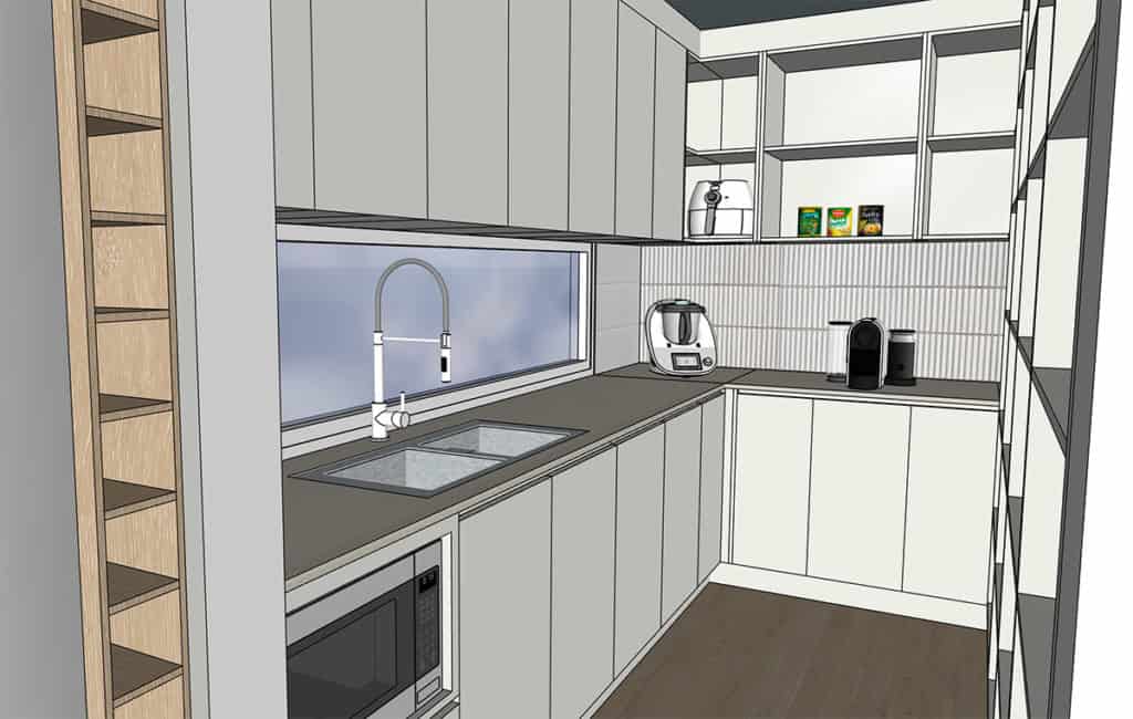 3d renders pantry canberra house